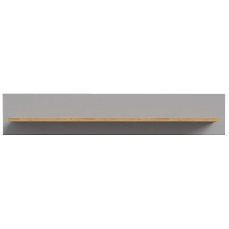 Étagère murale L160 cm revêtement décor chêne et gris clair - ANTIBES