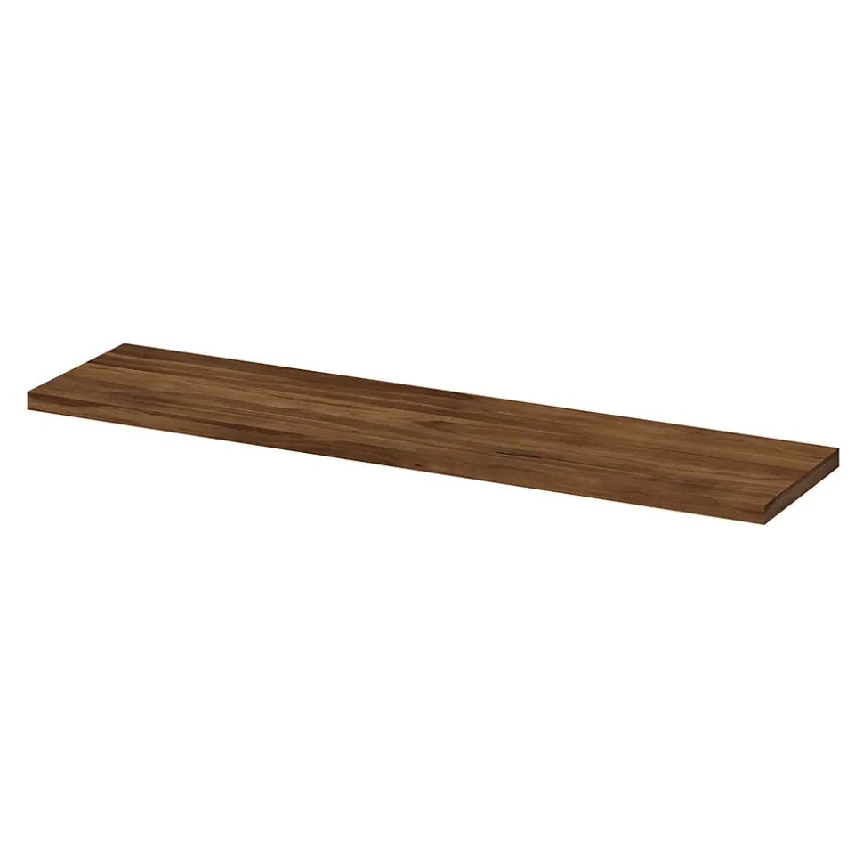 Étagère murale modulable 7 tablettes et 6 échelles effet noyer GoodHome Rigga H. 129 x L. 140 x P. 19 cm