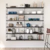 Étagère murale modulable 12 tablettes et 3 échelles noir GoodHome Rigga H. 171,2 x L. 160 x P. 29 cm