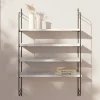 Étagère murale modulable 4 tablettes et 2 échelles effet marbre GoodHome Rigga H. 87 x L. 60 x P. 19 cm