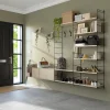 Étagère murale modulable avec 4 portes, 9 tablettes et 3 échelles effet chêne GoodHome Rigga H. 171,2 x L. 240 x P. 29 cm