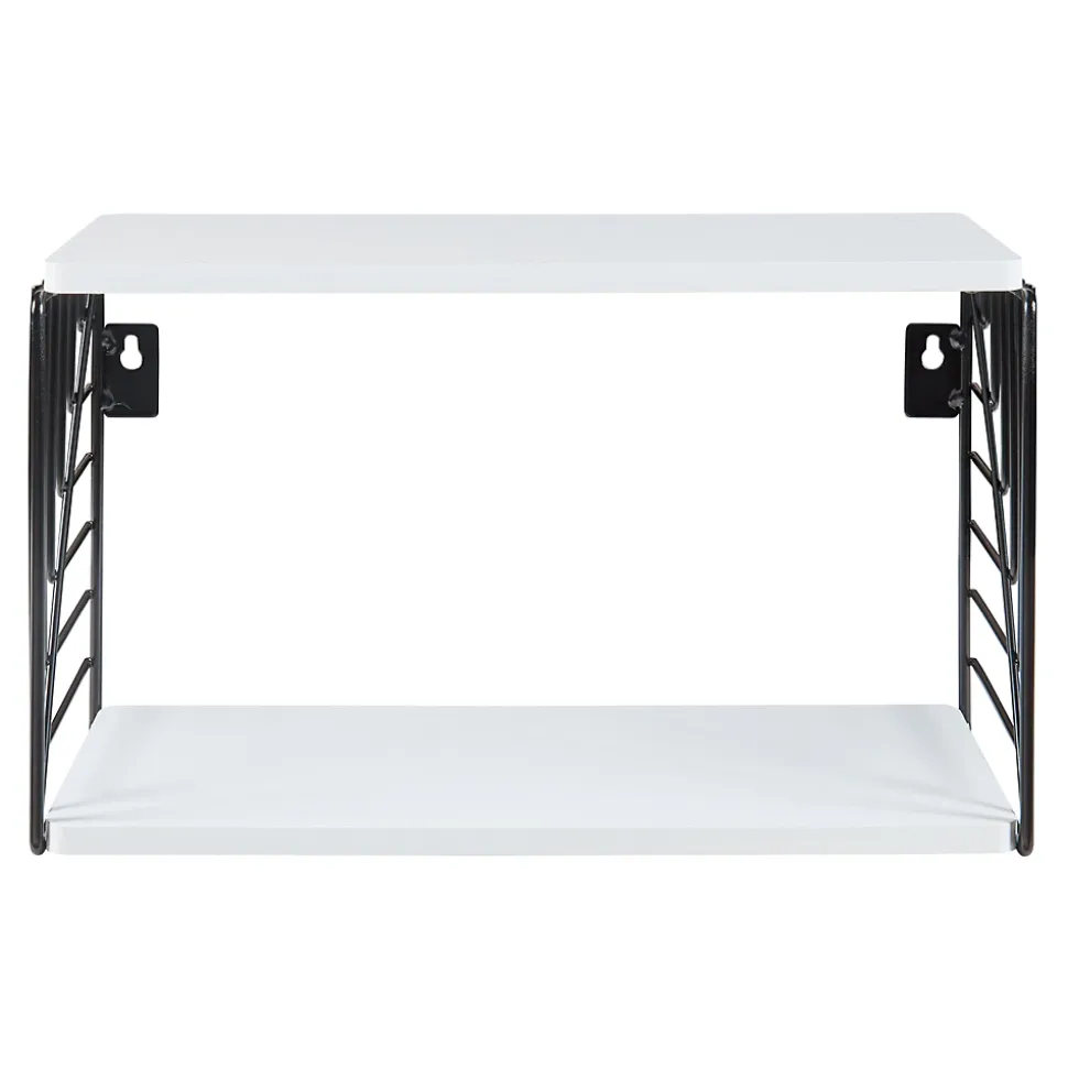 Étagère murale Moss 39 x 18 x 23 cm noir blanc en.casa