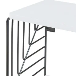 Étagère murale Moss 39 x 18 x 23 cm noir blanc en.casa