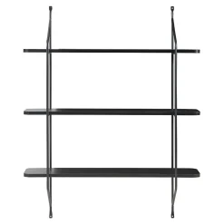 Étagère murale Oestfold 100 x 80 x 21 cm noir en.casa