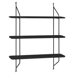 Étagère murale Oestfold 100 x 80 x 21 cm noir en.casa