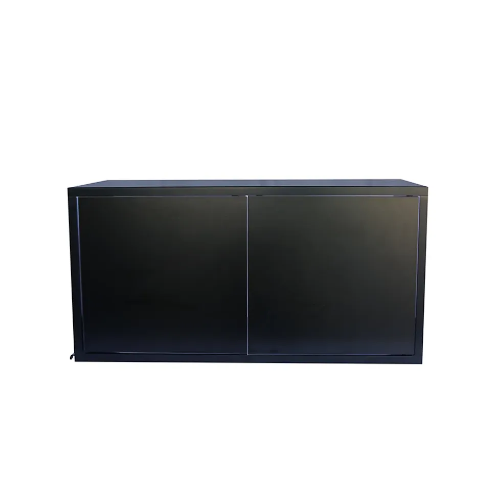 Étagère murale rectangulaire avec portes GoodHome Rigga noir L. 60 cm