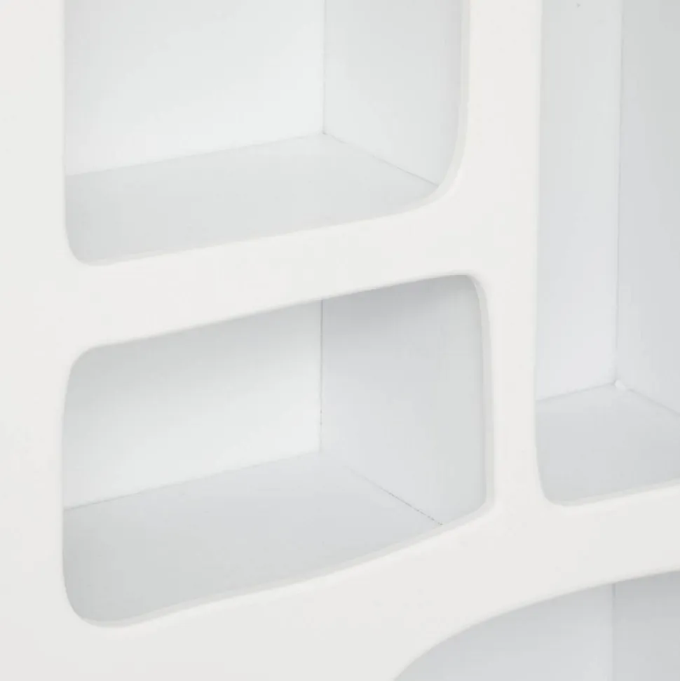 Étagère murale Rivi - bois - blanche - 45x65 cm - Atmosphera