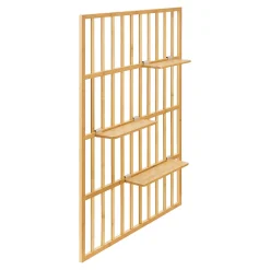 Étagère murale Roest bambou 120 x 80 x 13 cm naturel en.casa