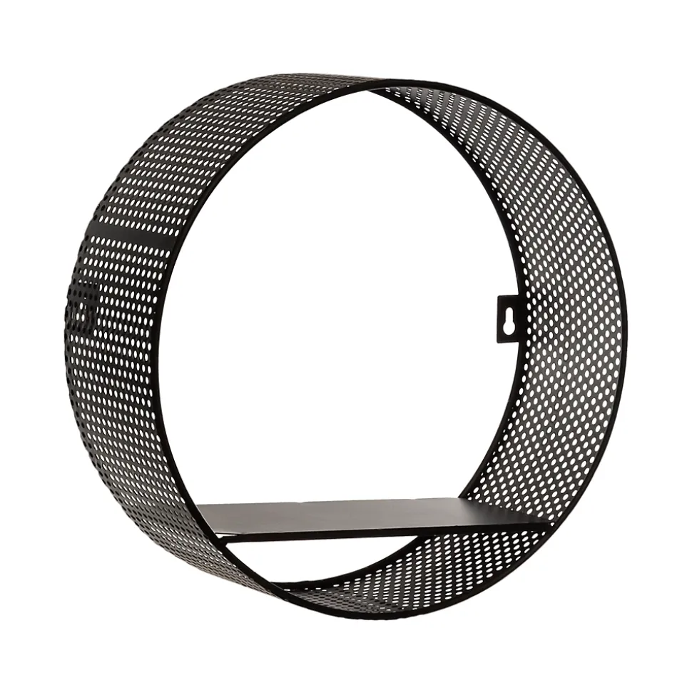 Étagère murale ronde Atmosphera P.10 cm noir vendue par 3 pièces