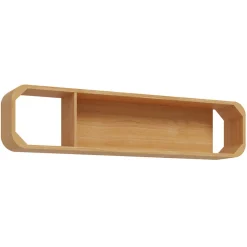Étagère murale réversible L. 155 cm décor chêne angles arrondi - VIVIAN