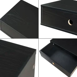 Étagère murale Stor 65 x 30 x 15 cm noir en.casa