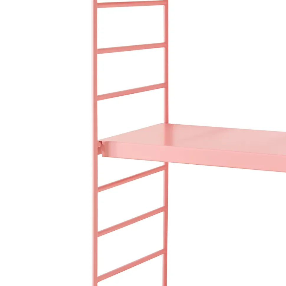 Étagère murale Strängnäs à 3 niveaux modulables 50 x 60 x 15 cm rose en.casa
