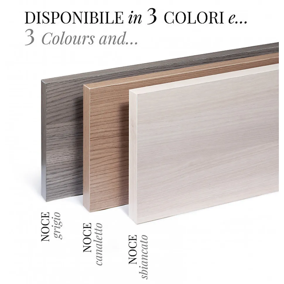 Étagère murale, étagère alvéolée, étagère en bois, étagère murale, noyer blanc, 100x23x3,8 cm - Minerva