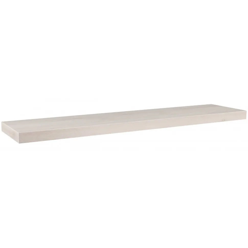 Étagère murale, étagère alvéolée, étagère en bois, étagère murale, noyer blanc, 100x23x3,8 cm - Minerva