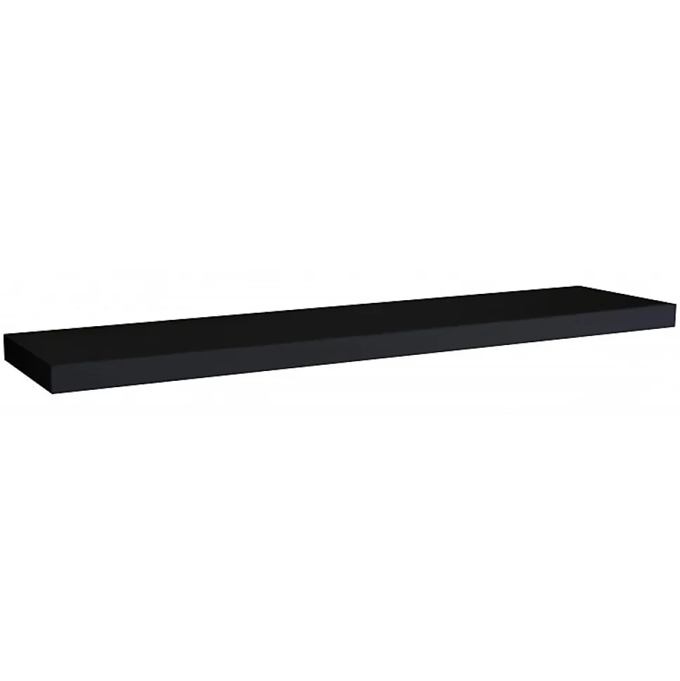 Étagère murale, étagère alvéolée, étagère en bois, étagère murale, noire, 100x25x3,8 cm - Minerva