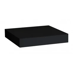 Étagère murale, étagère alvéolée, étagère en bois, étagère murale, noire, 25x25x3,8 cm - Minerva
