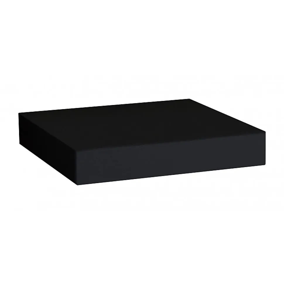 Étagère murale, étagère alvéolée, étagère en bois, étagère murale, noire, 25x25x3,8 cm - Minerva