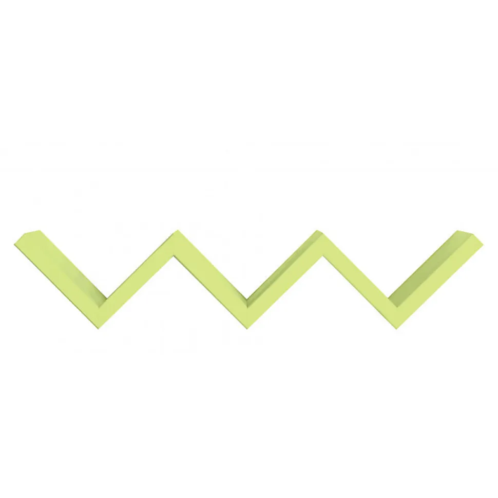 Étagère murale, étagère pour chambre d'enfant, étagère murale, verte, 57x11x15,5 cm - Saetta