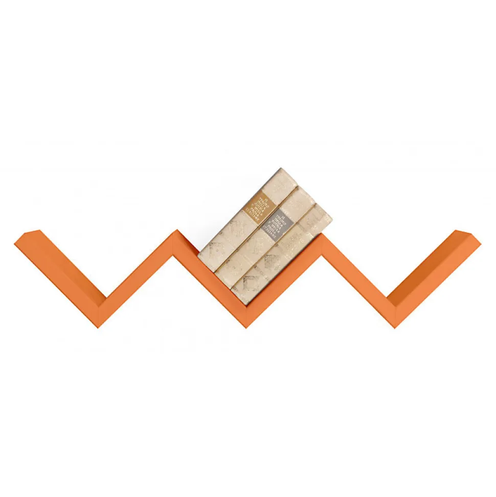 Étagère murale, étagère pour chambre d'enfant, orange, 57x11x15,5 cm - Saetta