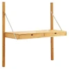 Étagère murale Tingvoll bambou 85 x 85 x 36 cm naturel en.casa