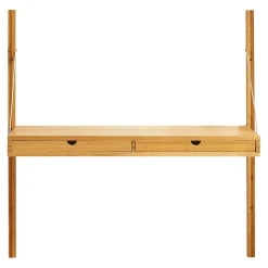 Étagère murale Tingvoll bambou 85 x 85 x 36 cm naturel en.casa
