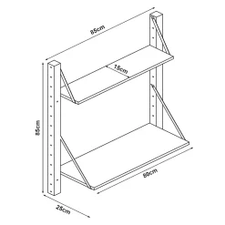 Étagère murale Tingvoll bambou 85 x 85 x 25 cm naturel en.casa