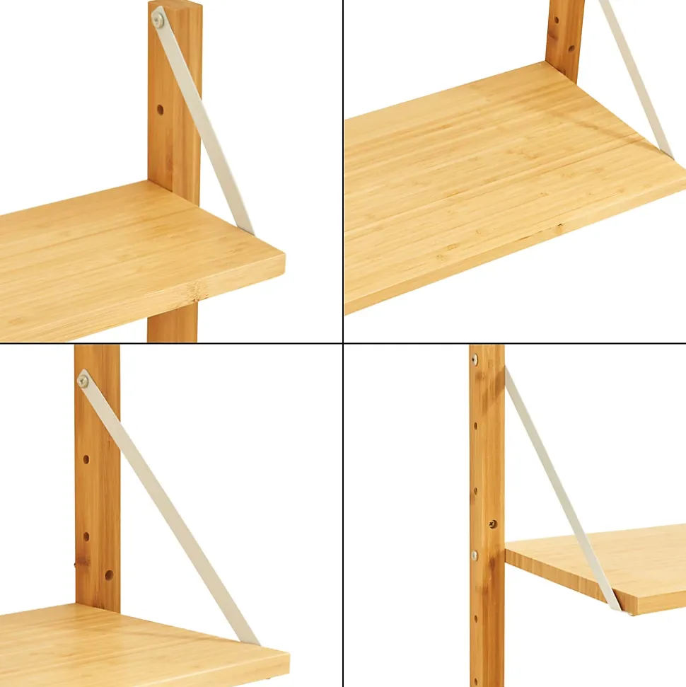 Étagère murale Tingvoll bambou 85 x 85 x 25 cm naturel en.casa