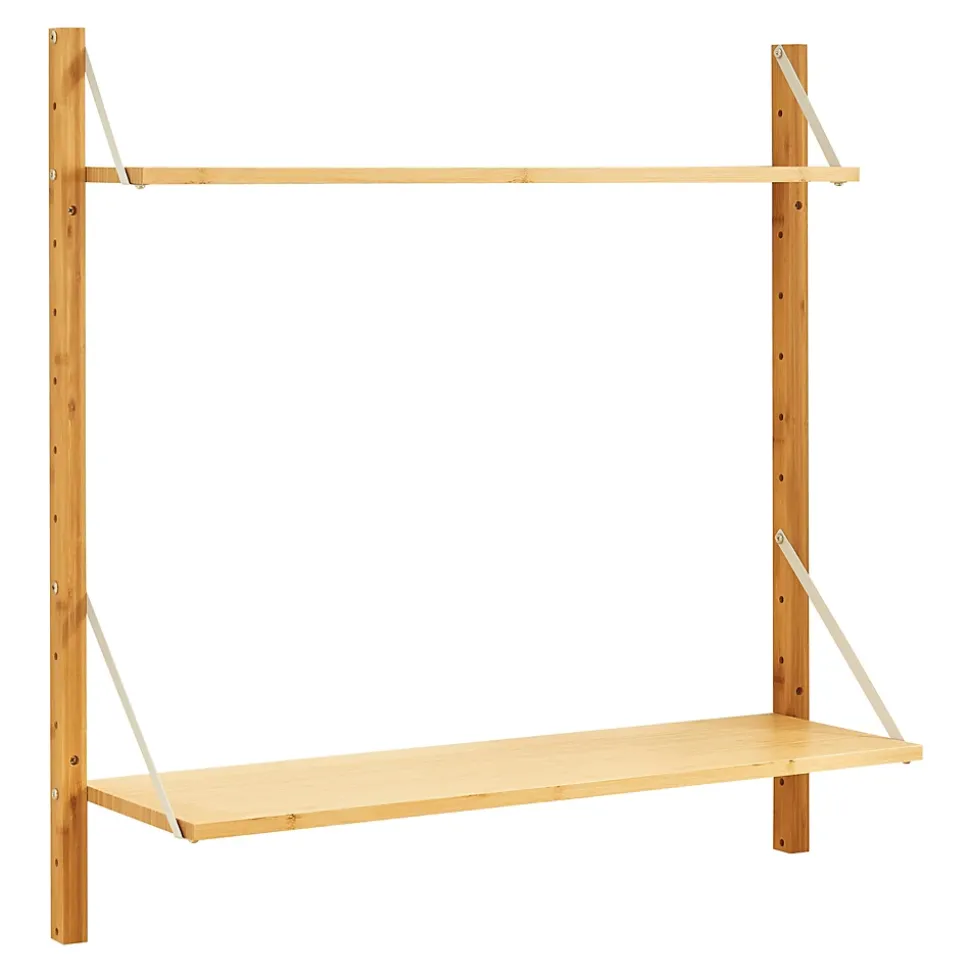 Étagère murale Tingvoll bambou 85 x 85 x 25 cm naturel en.casa