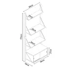 Étagère murale Tingvoll bambou 176 x 65 x 34 cm naturel en.casa