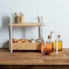 Étagère Ordera 2 niveaux avec bac de rangement en bambou - Beige- 5five