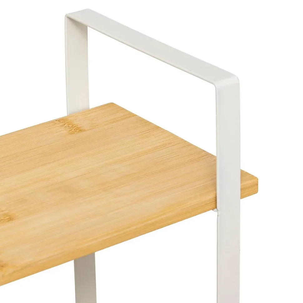 Étagère Ordera 2 niveaux avec bac de rangement en bambou - Beige- 5five