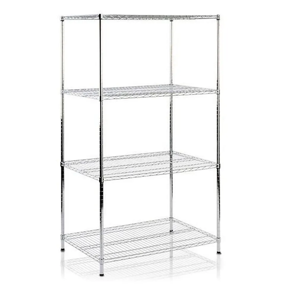 Étagère pour charge lourde Meuble de rangement Himalaya Chromé 4 Étages 200 x 90 x 60 cm, Charge Max 750 kg - Floordirekt