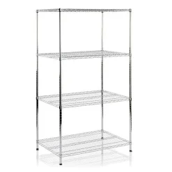 Étagère pour charge lourde Meuble de rangement Himalaya Chromé 4 Étages 200 x 90 x 45 cm, Charge Max 750 kg - Floordirekt
