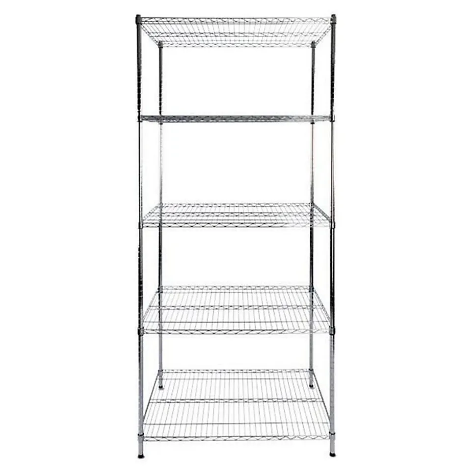 Étagère pour charge lourde Meuble de rangement Himalaya Chromé 4 Étages 200 x 90 x 45 cm, Charge Max 750 kg - Floordirekt