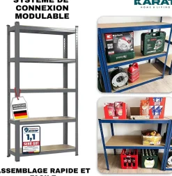 Étagère pour charge lourde Gris anthracite 180 x 90 x 45 cm, Charge Max : 875 kg