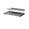 Étagère range chaussures coulissante en acier gris GoodHome Atomia L. 71,4 x P. 50 cm