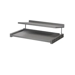 Étagère range chaussures coulissante en acier gris GoodHome Atomia L. 71,4 x P. 50 cm