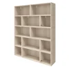 Étagère semi ouverte effet chêne GoodHome Atomia H. 187,5 x L. 150 x P. 37 cm