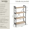 Étagère style industriel avec des pieds en plastique réglables en hauteur