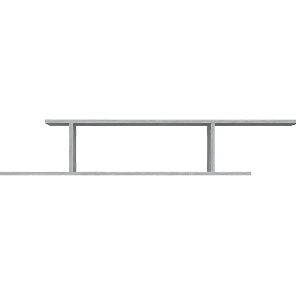 Étagère TV murale Sonoma gris 125x18x23 cm Bois d ingénierie