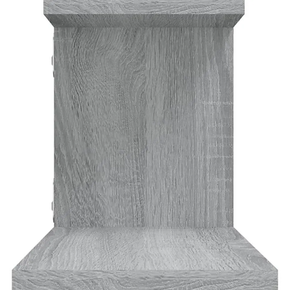 Étagère TV murale Sonoma gris 125x18x23 cm Bois d ingénierie