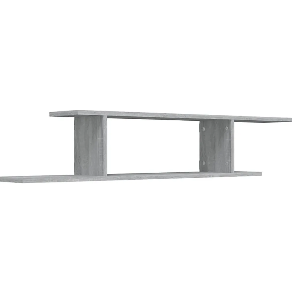 Étagère TV murale Sonoma gris 125x18x23 cm Bois d ingénierie