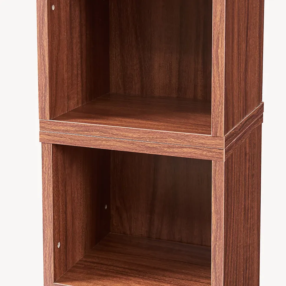 Étagère Tynset 187 x 20 x 17 cm effet noyer en.casa