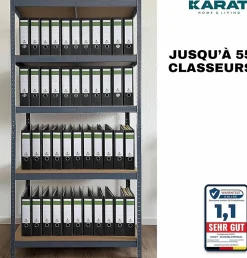 Étagères pour charges Lourdes Titan, Noir, 150 x 75 x 30 cm
