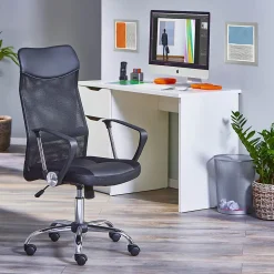TECHNO - Fauteuil de Bureau sur Roulettes Noir