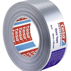 tesa 4610 Ruban adhésif toile9 argent 50 mm x 50 m - Duct tape polyvalent