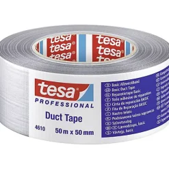 tesa 4610 Ruban adhésif toile9 argent 50 mm x 50 m - Duct tape polyvalent