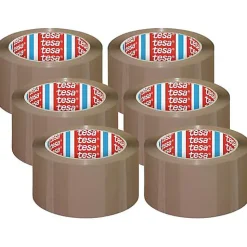 tesa 04195-00001-04 tesapack 4195 Ruban d'emballage PP marron - 6 x 66 m x 50 mm