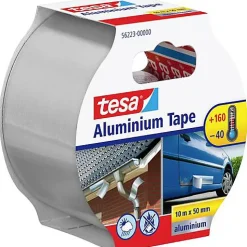 tesa Ruban adhésif aluminium 56223-00000-11 argent 10 m x 50 mm