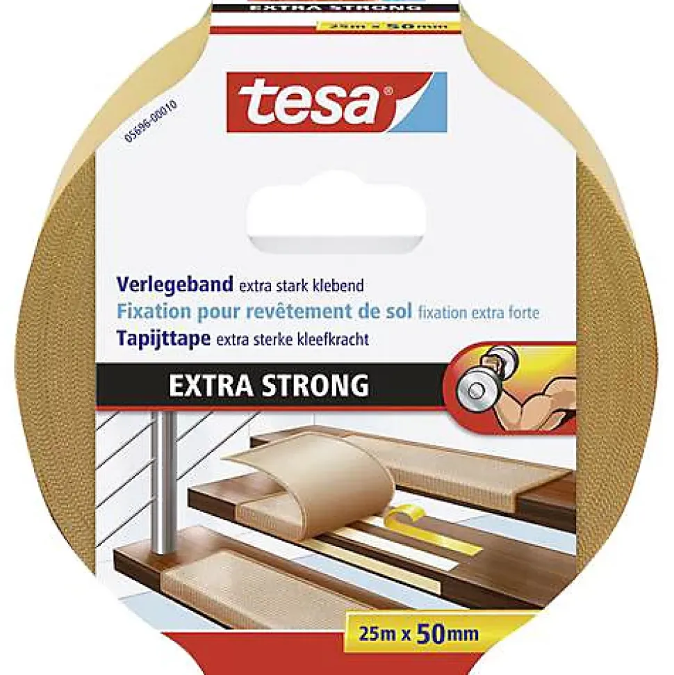 tesa Ruban de pose 05696-00010-11 double-face orange 25 m x 50 mm